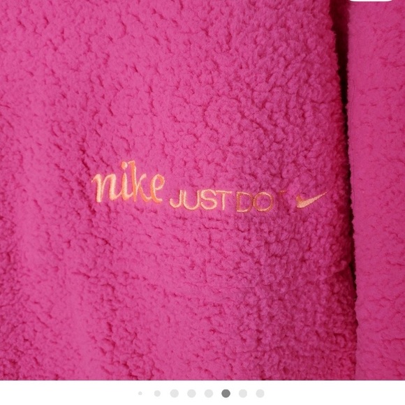 NIKE FLEECE HOODIE LARGE/OVERSIZED WOMENS  THERMA FIT COZY PINK NWT 2POCKET - Picture 6 of 9